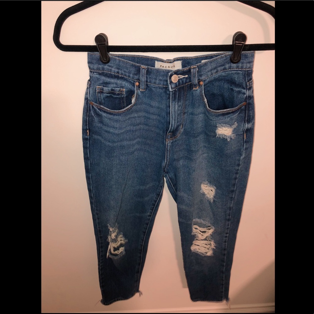 blue pacsun vintage icon jean distressed !!